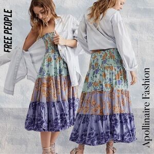 FREE PEOPLE BUBBLES ONLY CONVERTIBLE SKIRT DRESS NEW VARIOUS SIZES BLUE …